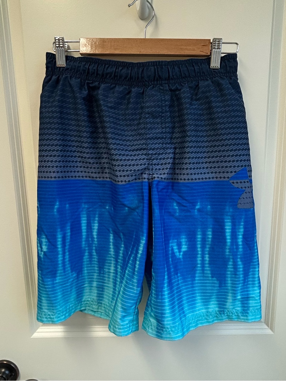 Boys Under Armour Blue Ombre Swim Shorts YXL